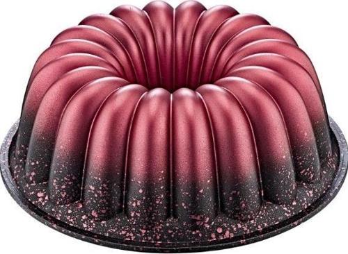 25 cm Döküm Granit Dilimli Kek Kalıbı Geçişli Kırmızı 3288