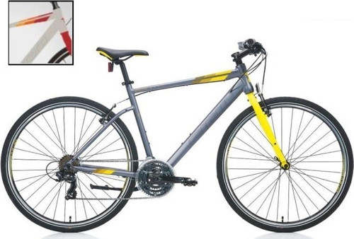 Sportive 321 28 Jant 480h Şehir Bisiklet Mat Gri-Kırmızı-Turuncu