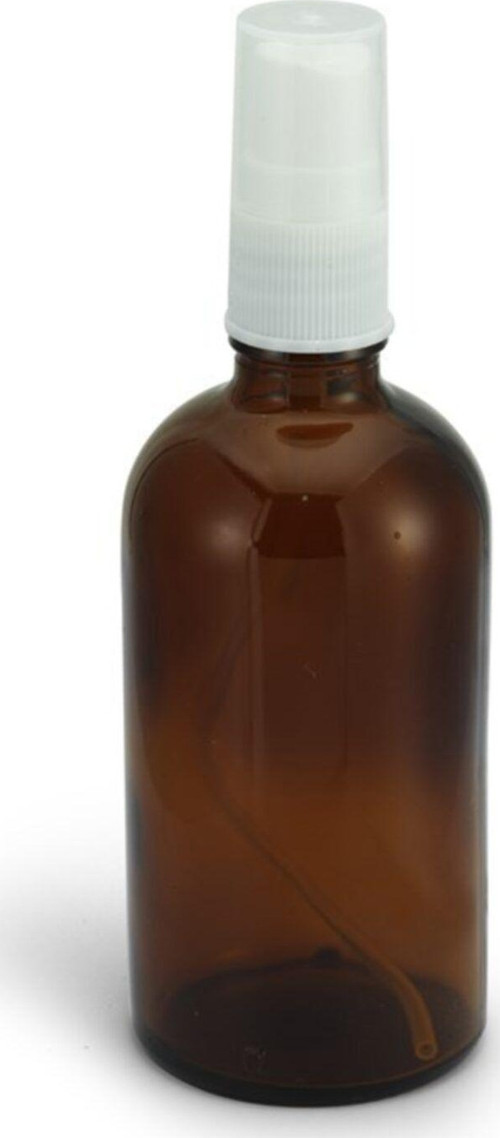 Amber Cam Şişe 100Ml Beyaz Sprey Başlıklı 24 Adet