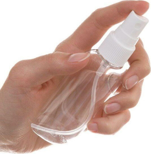 Şeffaf Cam Şişe 30Ml Beyaz Sprey Başlıklı