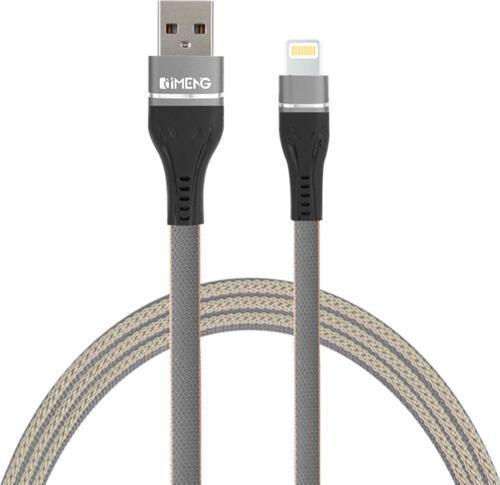 Apple iPad Mini 2 Wi-Fi + Cellular  3.1A UsbA to Lightning Örgülü Data ve Hızlı Şarj Kablosu Gri