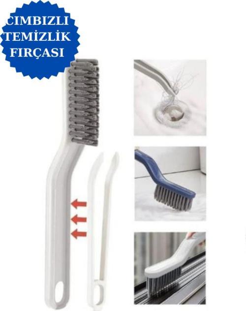 Cımbızlı Küvet Lavabo Gider Açıcı Fırça Klozet Fayans Derz Temizleme Köşe Oluk Temizlik Fırçası