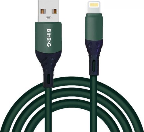 Apple iPad 4 6A 100W UsbA to Lightning Data ve Hızlı Şarj Kablosu Yeşil