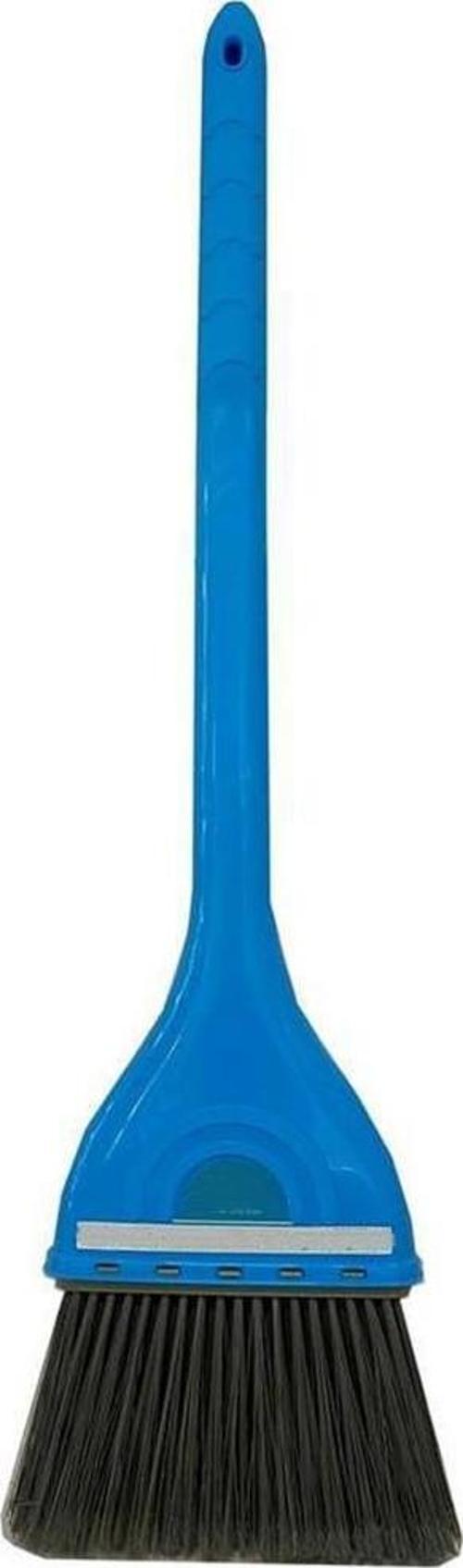 Pratik El Süpürgesi Tuvalet Fırçası Plastik 85cm Mavi