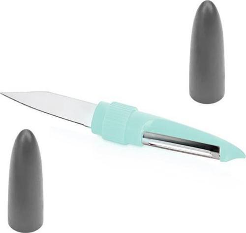 Plastik Kapaklı Metal Bıçaklı Meyve Sebze Soyacağı Soyacak Soyma Aparatı