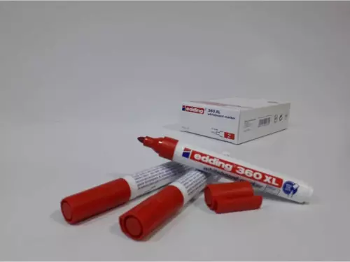 Whiteboard Marker Silinebilir Beyaz Tahta Kalemi Kırmızı 10'lu Paket E-360XL