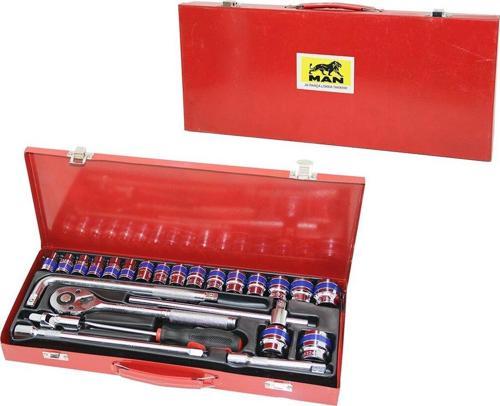 26PCS LOKMA SETİ 8--32MMCIRCIR - -T- - -L- - DÜZ KOLSOKET - ADAPTÖR - EVRENSEL BAĞLANTI - T.VİDAMETAL ÇANTALI (2818)