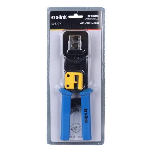 SL-830W Rj45 Rj11 Yeni Nesil Açık Uçlu Ez Rj45 İkili Jak Pense İnternet Telefon Soket Jack Sıkma Pensesi