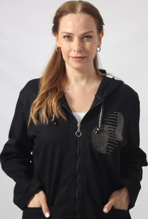 B-058 LACİVERT KIŞLIK PAMUK GABARDİN BÜYÜK BEDEN CEKET