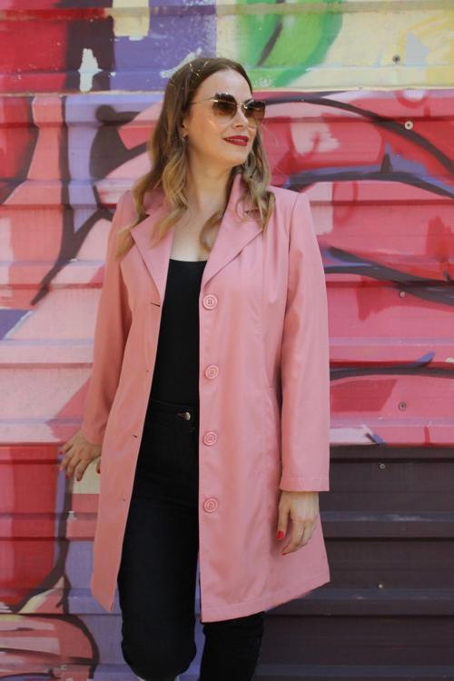 1670 Düğmeli Cep Detaylı Bondit Ceket