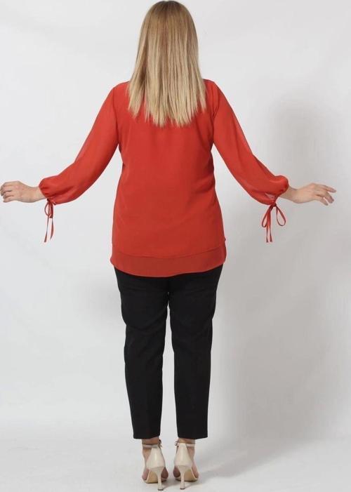 3243-1 Kol Ucu Bağlama Detaylı Bluz