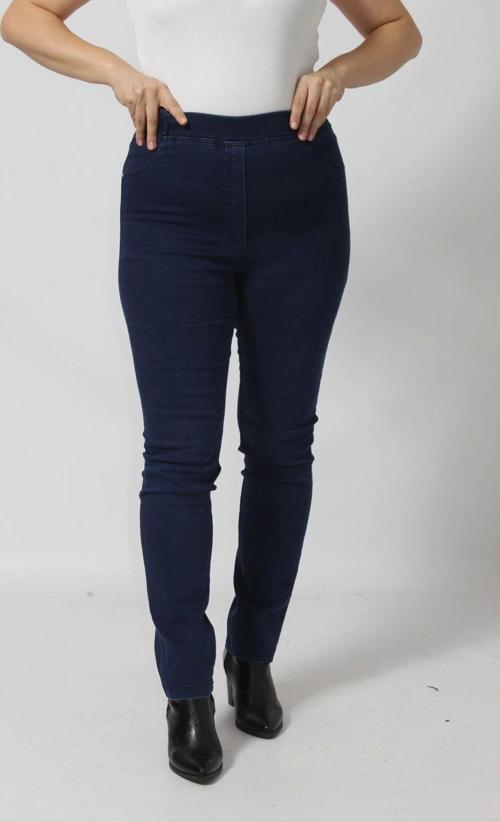 R001 BELİ LASTİKLİ ESNEK BÜYÜK BEDEN MEVSİMLİK MAVİ KOT PANTOLON