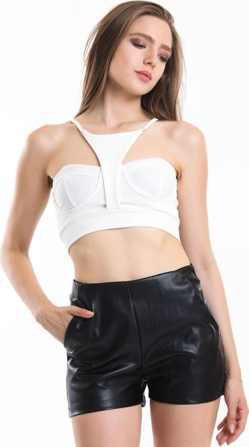 Askılı Gloplu Scuba Krep Bustiyer | Bus33917 Ekru