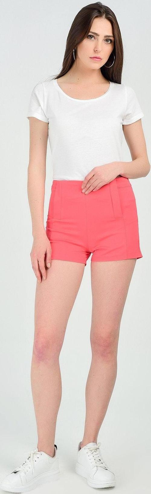 Sus Cepli Atlas Krep Sort | Şrt14056 Mercan