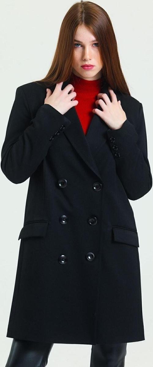 6 Düğmeli Içi Astarlı Trençkot | Kbn34605Yn Siyah