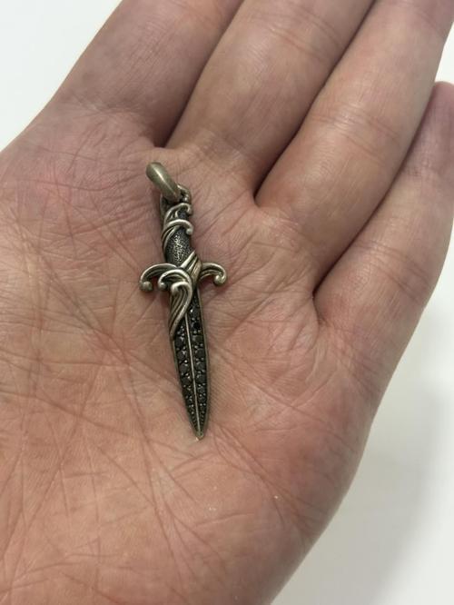 Hançer Muskası 925 Ayar Gümüş Kolye Ucu 7 Gram