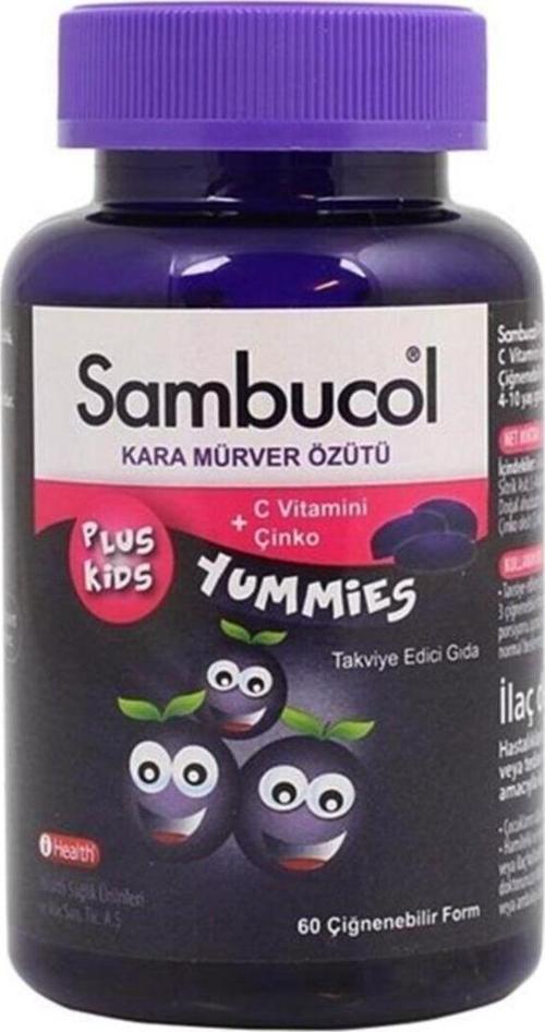 Sambucol Plus Kids Yummies - Çocuklar Için 60 Çiğnenebilir Tablet