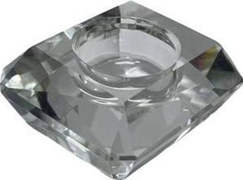 Faset Kesim Kristal Cam Tealight Mumluk 6,7x7,7cm (1 Adet)