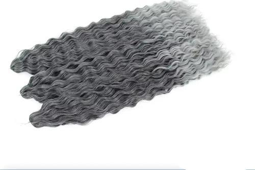 Sentetik Ombreli Postiş Saç 55cm (TB-Grey)