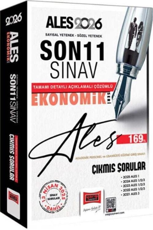 Yargı Yayınları 2026 ALES Ekonomik Seri Son 11 Sınav Çıkmış Sorular