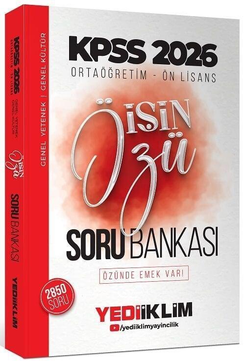Yediiklim 2026 KPSS Lise Ortaöğretim Ön Lisans İşin Özü Soru Bankası Tek Kitap Yediiklim Yayınları