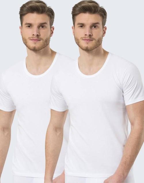 Erkek 2li Penye Bisiklet Yaka(açık) Fanila