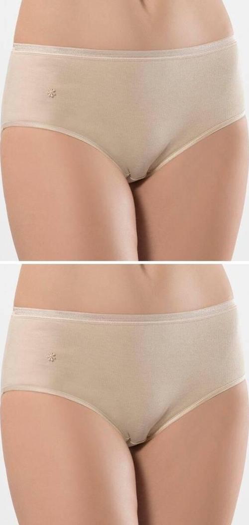 Kadın Ribanalı Dikişsiz 2li Pamuklu Bikini Külot