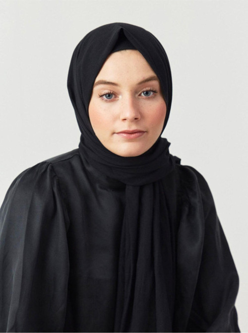 Pamuk Vual Şal Siyah Pv9920