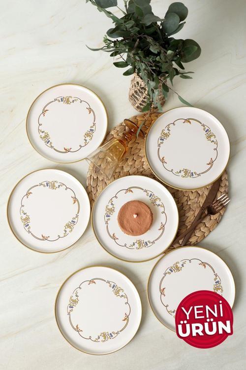 Bronze Bloom Nordic Pasta Tabağı 22 Cm 6 Adet 22927