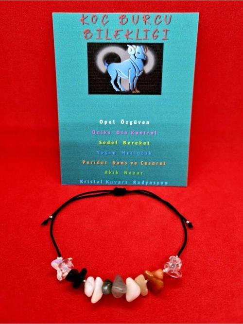 Sertifikalı Koç Burcu Bileklik Doğal Taş