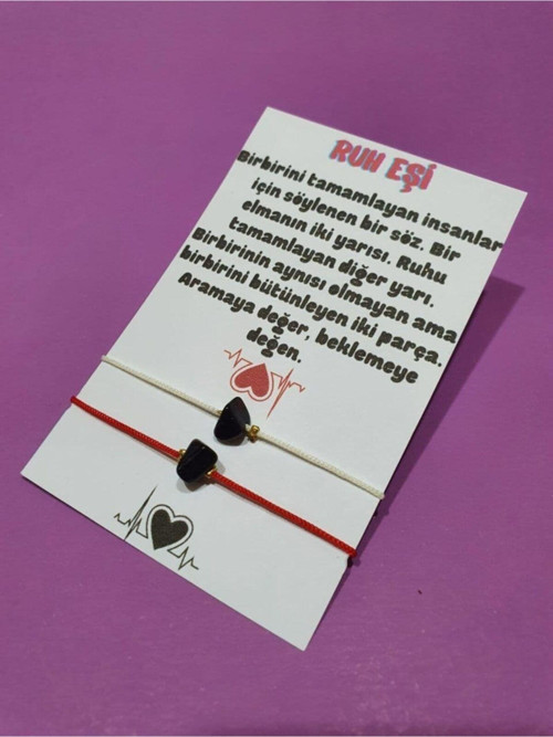 Sertifikalı Ruh Eşi Oniks Doğal Taşlı Ip Bileklik