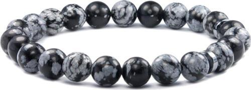 Sertifikalı Obsidyen Taşı Bileklik Orijinal Karlı 8 Mm Doğal Taş