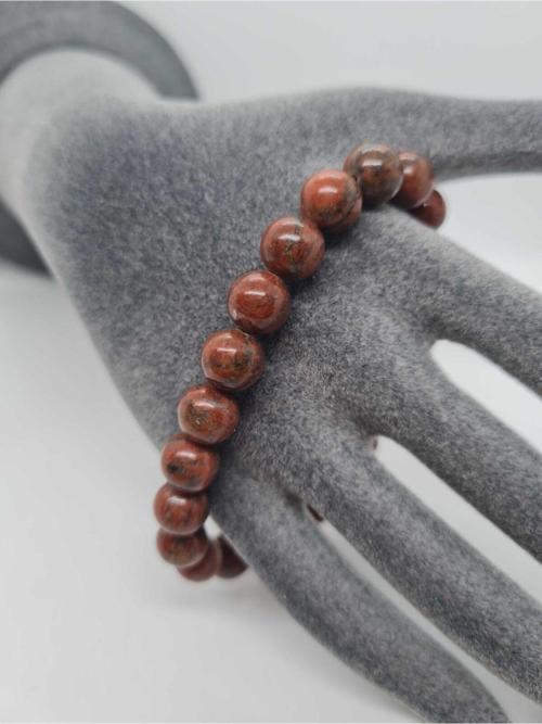 Sertifikalı Jasper Doğal Taş Bileklik 8mm