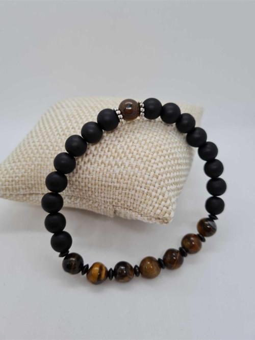 Sertifikalı Kaplan Gözü Ve Hematit Doğal Taş Bileklik