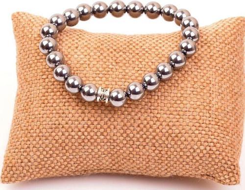 Sertifikalı Terahertz Doğal Taş Bileklik 6 Mm