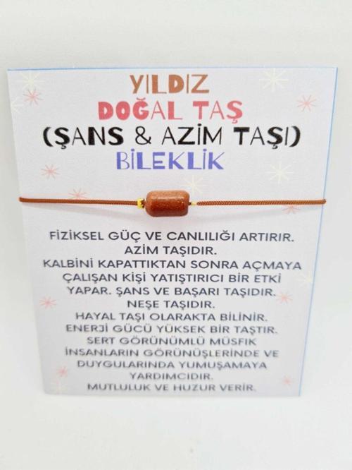 Yıldız Doğal Taş Bileklik ( Azim & Şans Taşı )