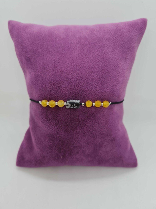 Sertifikalı Obsidyen & Akik Doğal Taş Bileklik