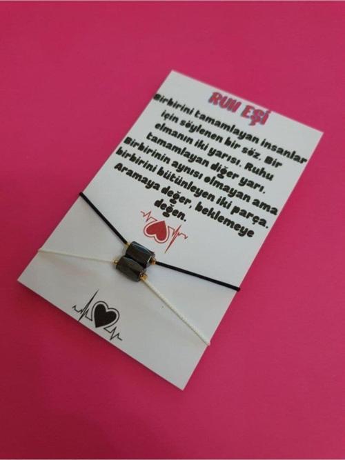 Sertifikalı Ruh Eşi Hematit Taşı Mıknatıslı Çift Bilekliği