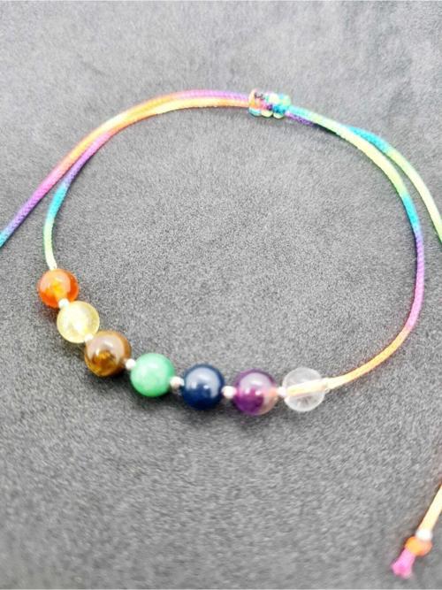Doğal Taş 7 Çakra Bilekliği Akik Sitrin Kaplan Gözü Aventurin Lapis Lazuli Ametist Kristal Kuvars