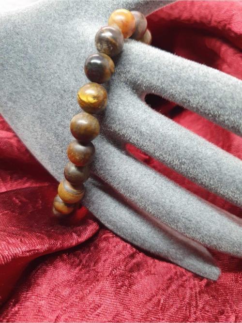 Sertifikalı Kaplan Gözü Doğal Taş Bileklik 8 Mm