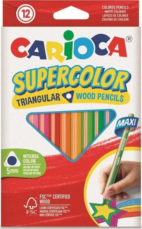 SUPERCOLOR MAXI ÜÇGEN KURU BOYA KALEMİ 12'Lİ