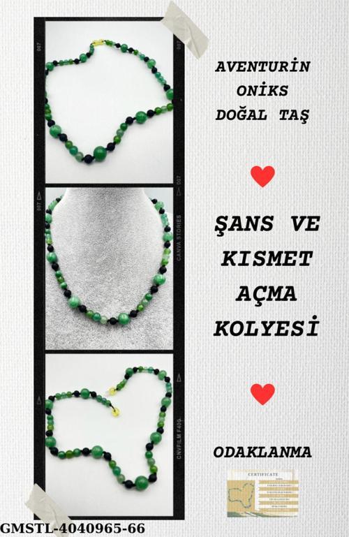 Sertifikalı Doğal Taş Şans ve Kısmet Açma Kolyesi