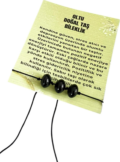 Sertifikalı Oltu Taşı Bileklik Asansörlü Kilit Sistemi Sürpriz Hediyeli