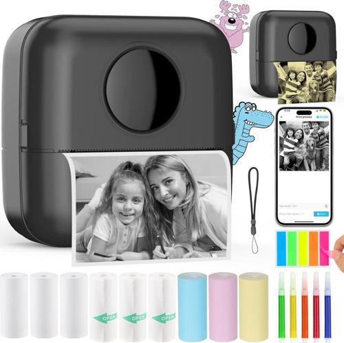 Mini Fotoğraf Resim Yazıcı Kablosuz Etiket Yazıcı Baskı Makinesi Ios Android Uyumlu Termal Printer