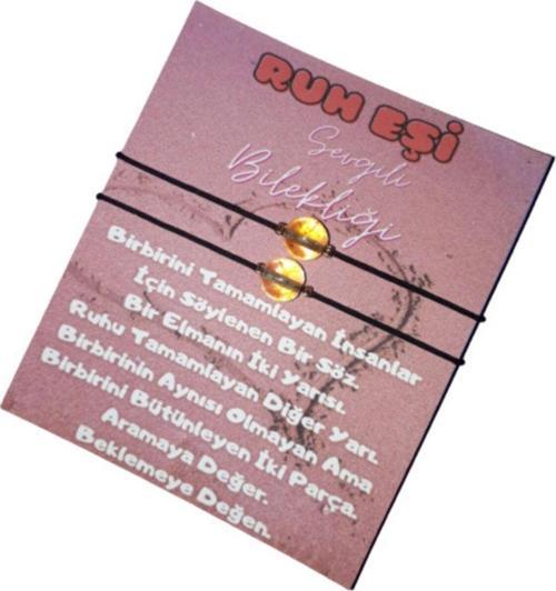 Sertifikalı Ruh Eşi Sitrin Taşı Sevgili Bilekliği