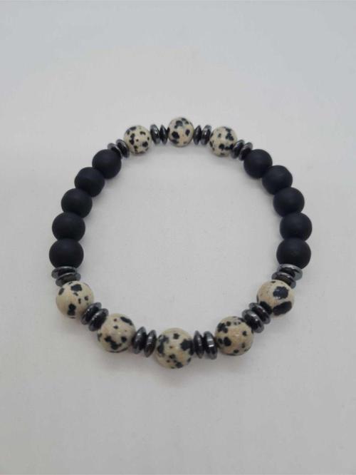 Sertifikalı Jasper , Hematit , Oniks Doğal Taş Bileklik Tasarım