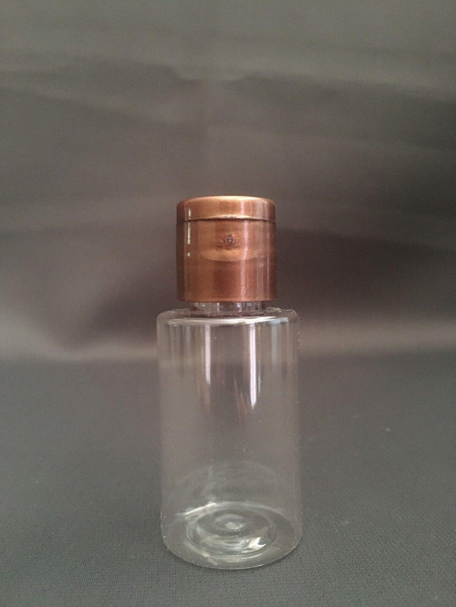 10 Adet 30 Ml Fliptop Kapaklı Om80 Bronz Kapaklı Dezenfektan Kolonya Boş Plastik Şişesi