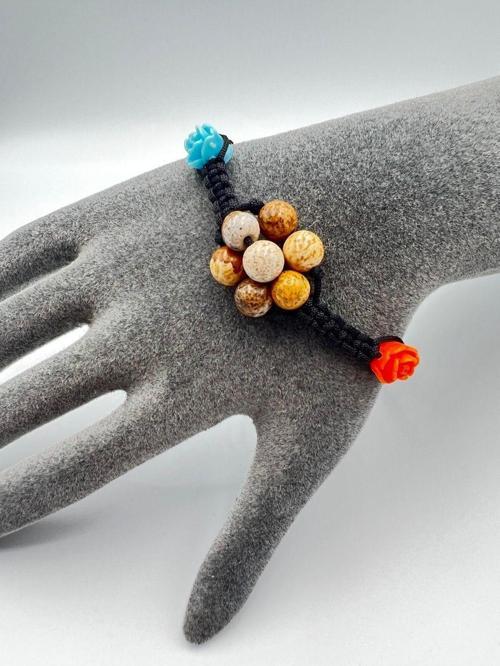 Sertifikalı Jasper Doğal Taş Bileklik Asansörlü Kilit Sistemi Yapımı Bileklik 6 Mm