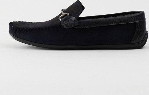 Erkek Lacivert Siyah Loafer Ayakkabı