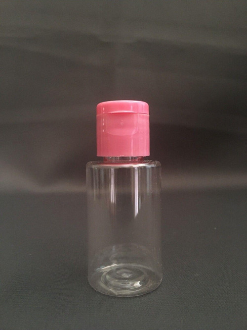 50 Adet 30 Ml Fliptop Kapaklı Om80 Pembe Kapaklı Dezenfektan Kolonya Boş Plastik Şişesi